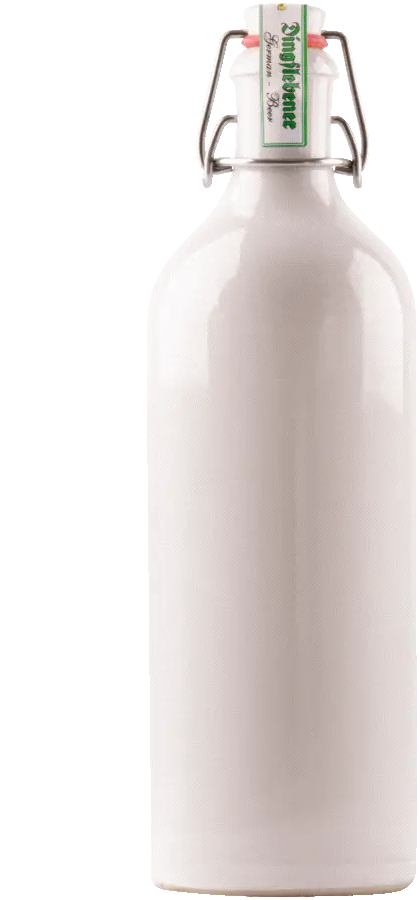 Dingslebener Tonflasche mit individuellem Aufdruck
